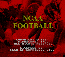 NCAA Football (USA) Title Screen
